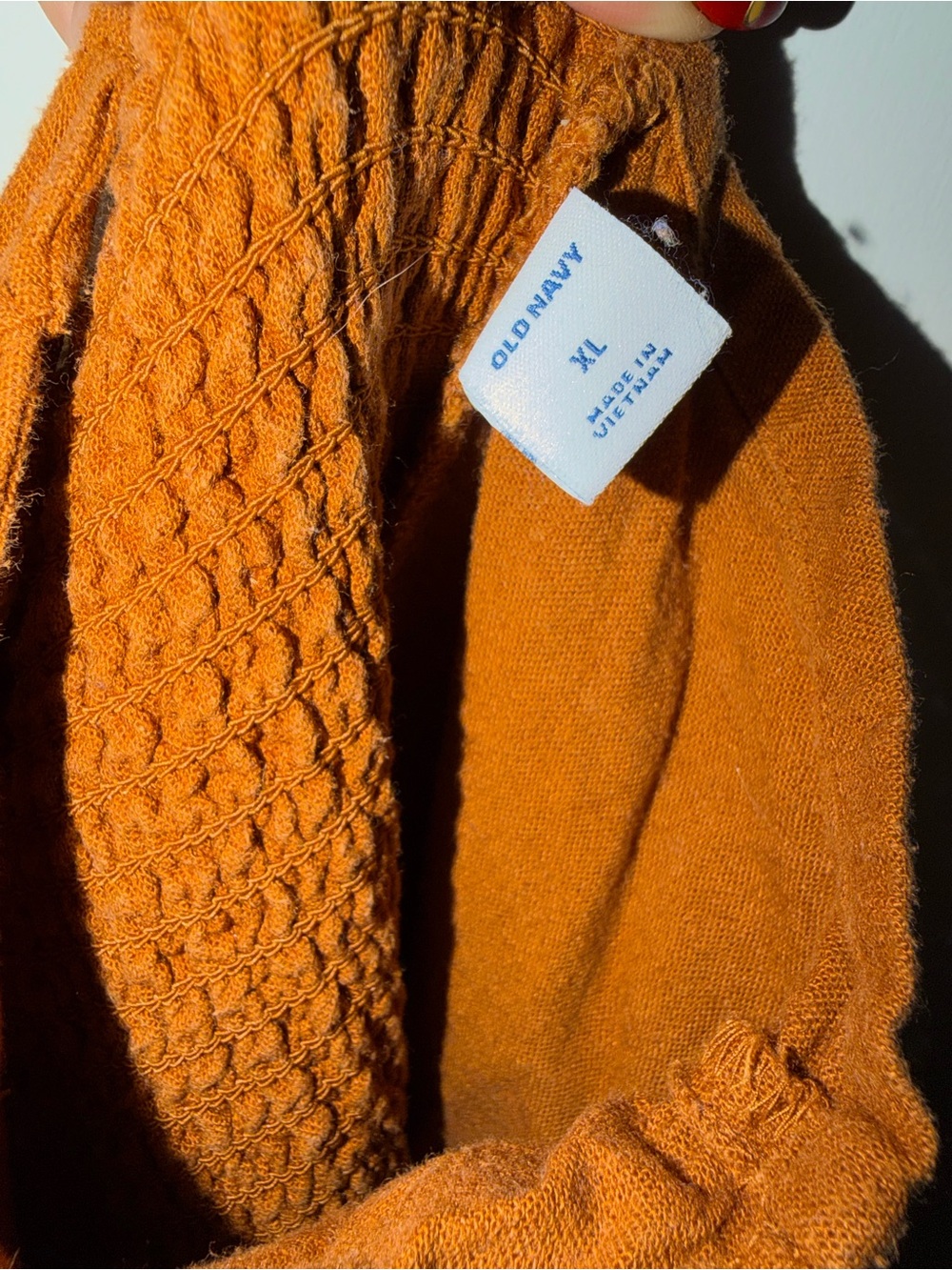 Old Navy Women's Rust Button-Front Wide-Leg Jumpsuit - Picture 6 of 9